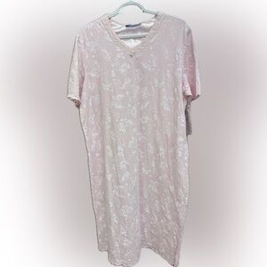 Vintage 100% Cotton Pink Floral Nightgown